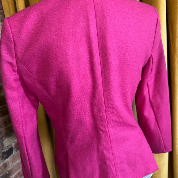 J.Crew pink wool herringbone blazer - Picture 3 of 8